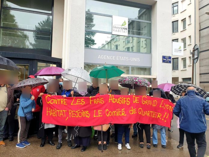 Nouveau rassemblement en date du 9 novembre devant l’agence de GLH. Source : Banque d’images de Nouvelle Epoque